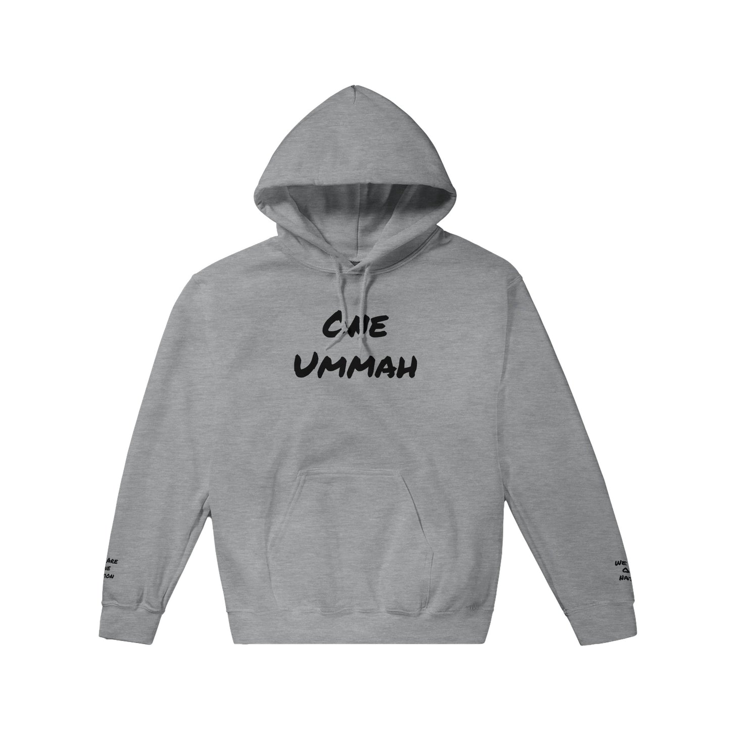 Classic Pullover Hoodie 3D Writing (One Ummah) - الأعمال الحلال