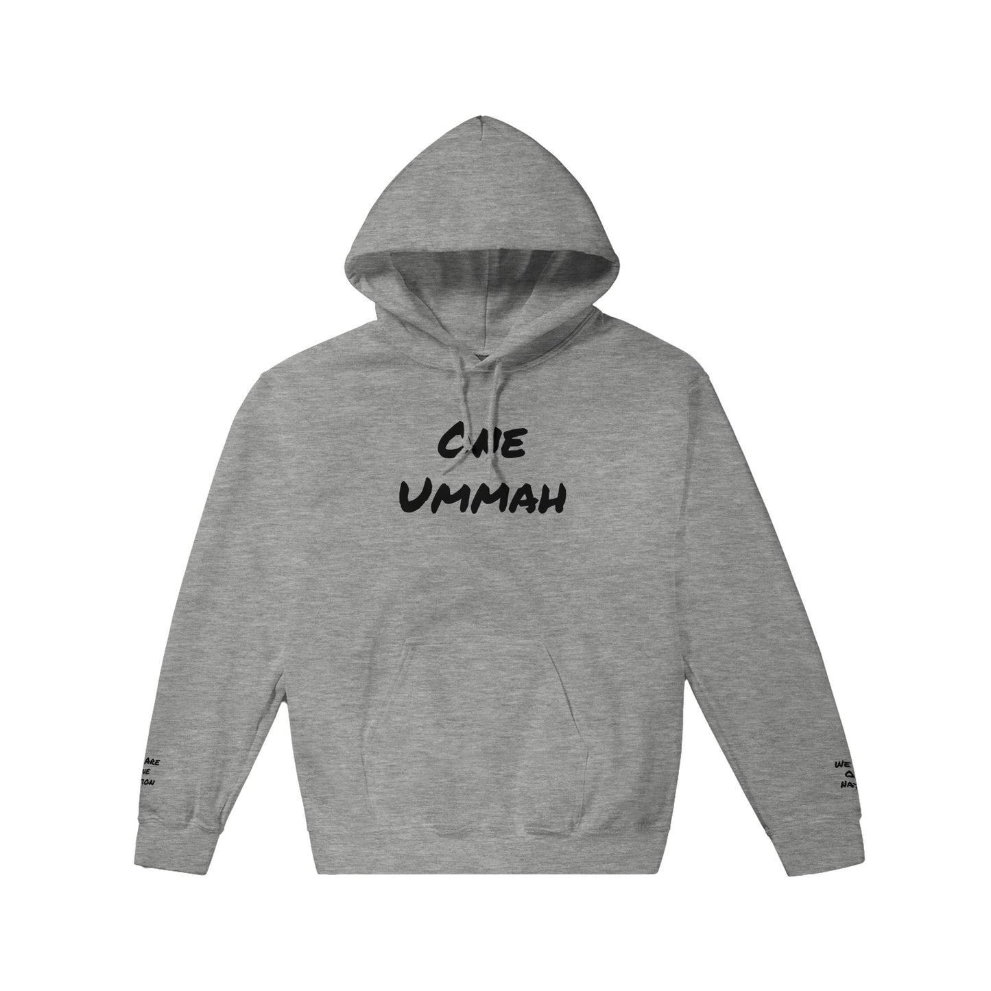 Classic Pullover Hoodie 3D Writing (One Ummah) - الأعمال الحلال