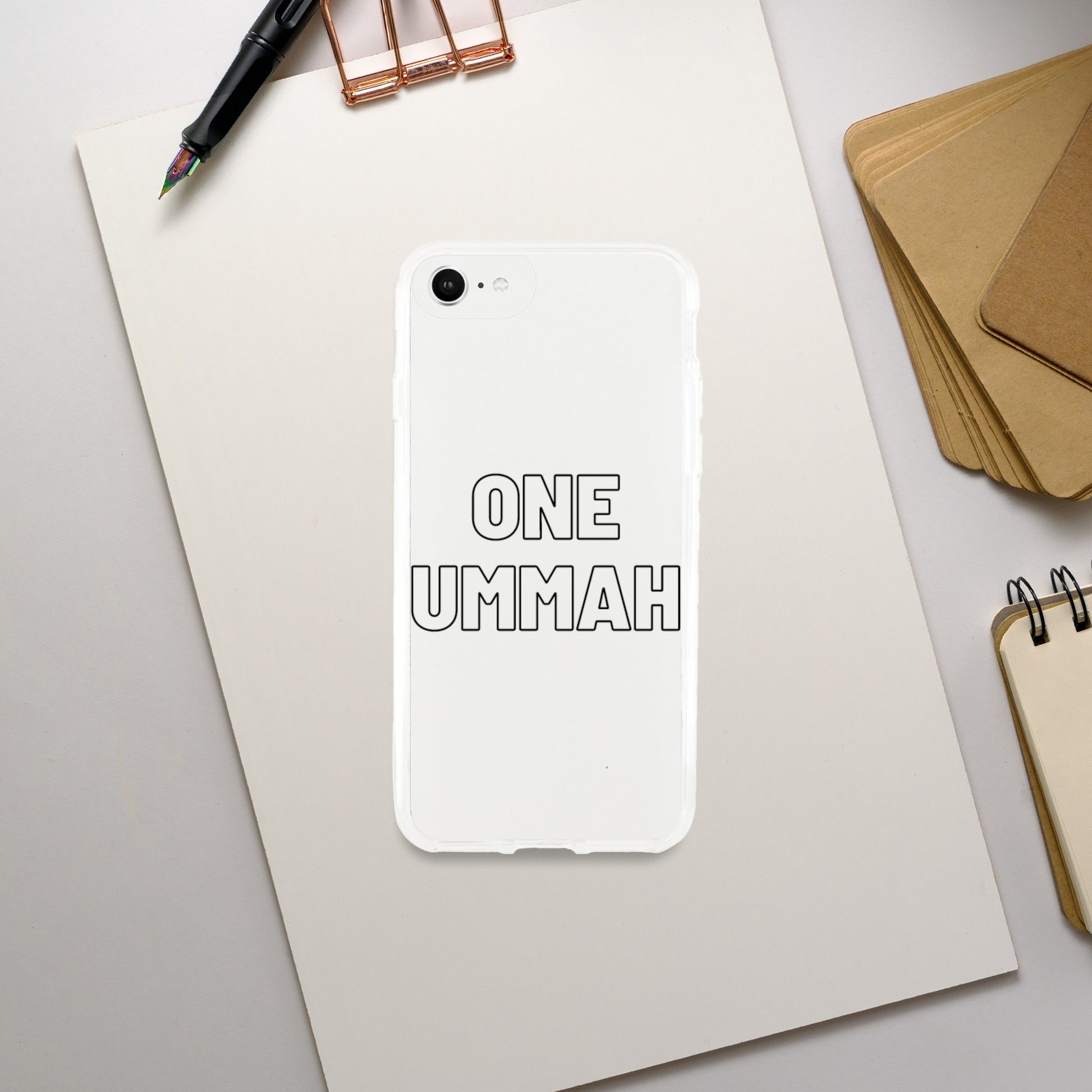 iPhone Clear case (One Ummah) - الأعمال الحلال