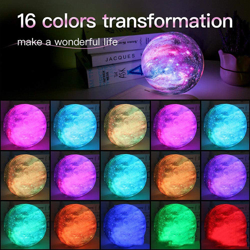 3D Printing Moon Lamp (16 Light Colours) - الأعمال الحلال