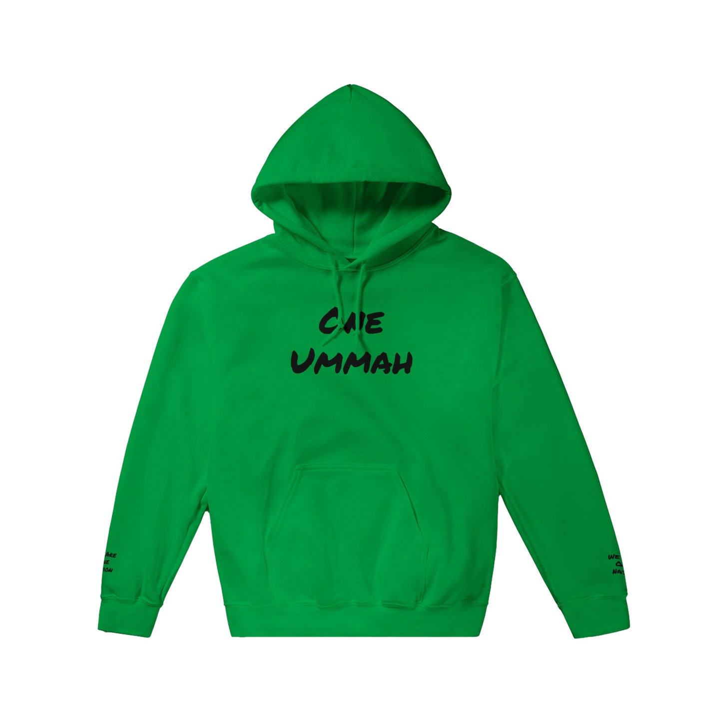 Classic Pullover Hoodie 3D Writing (One Ummah) - الأعمال الحلال