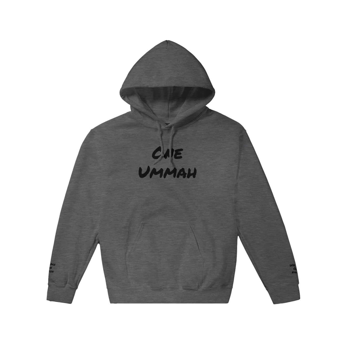 Classic Pullover Hoodie 3D Writing (One Ummah) - الأعمال الحلال