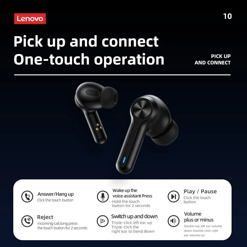 Lenovo LP3 Pro Earphones TWS Bluetooth 5.0 Wireless - الأعمال الحلال