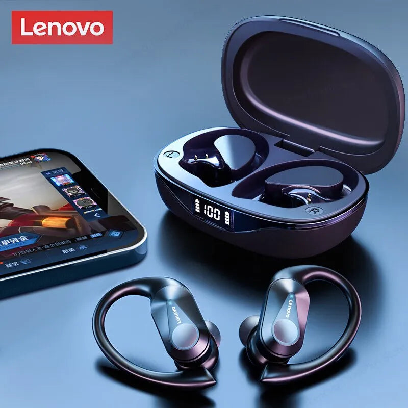 Lenovo LP75 Bluetooth 5.3 Earphones TWS Wireless Sport Headphones LED Digital Display - الأعمال الحلال